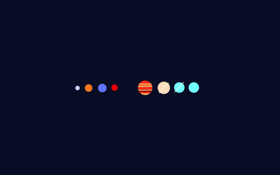 Download Minimalist Colorful Solar System Wallpaper | Wallpapers.com