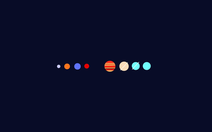 Download Minimalist Desktop Planet Icons Wallpaper 