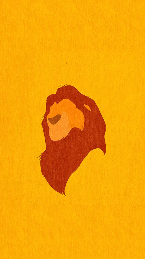 Minimalist artwork of Lion King Simba wallpaper.
