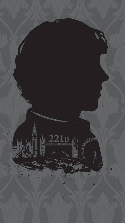 Download Minimalist Sherlock Holmes Silhouette Art Wallpaper Wallpapers Com