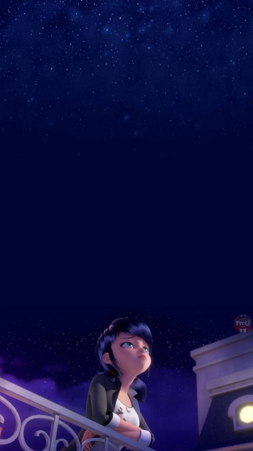 Download Miraculous Ladybug Marinette Starry Night Wallpaper 