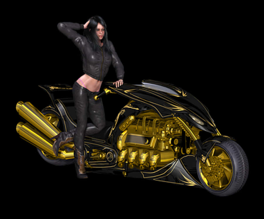 Woman_with_ Futuristic_ Motorcycle