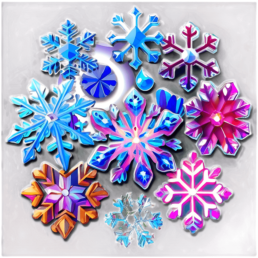 Snowflakes Stickers PNG erb20