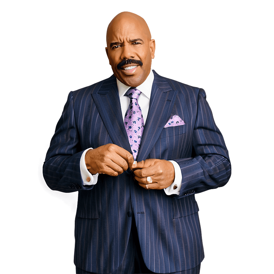 Steve Harvey Tie and Suit PNG 06112024