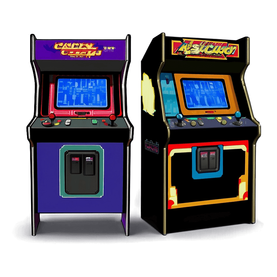 Retro Arcade Cabinet PNG 06292024