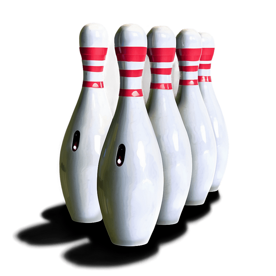 Bowling Pins with Shadows PNG 65