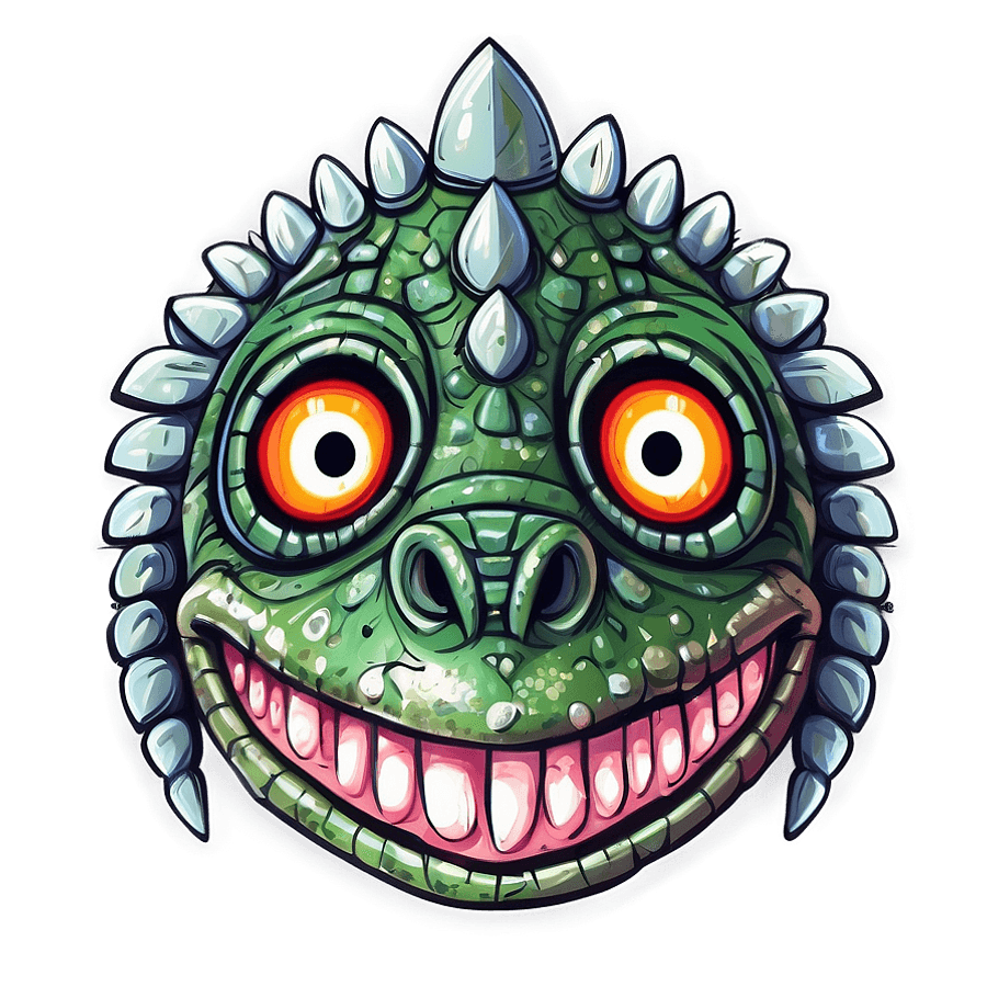 Hand Drawn Dinosaur Head PNG vgu