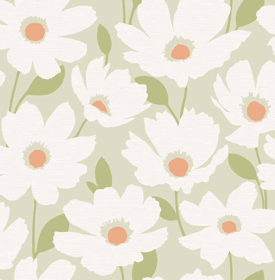 Neutrales Blumenmuster Hintergrund