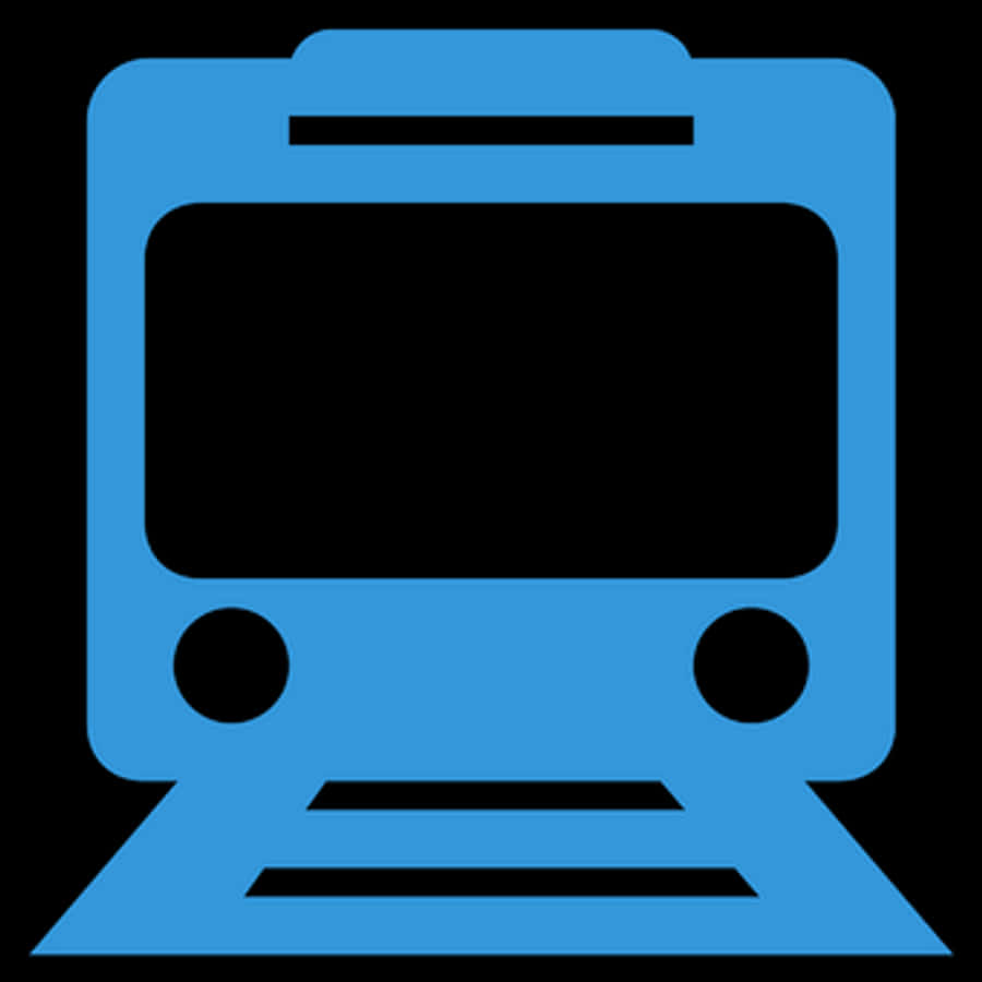Train Icon Blue Background