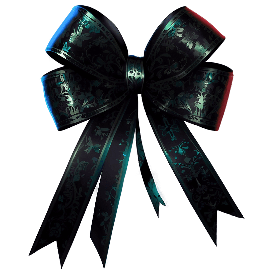 Black Bow for Christmas PNG spj33