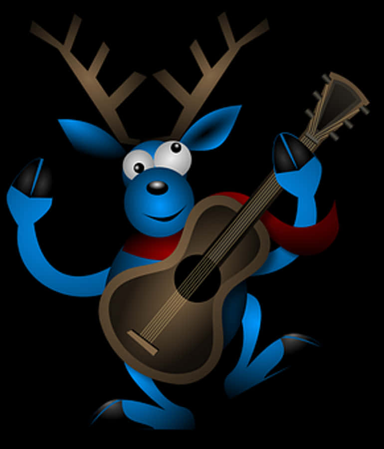 Musical Reindeer Cartoon