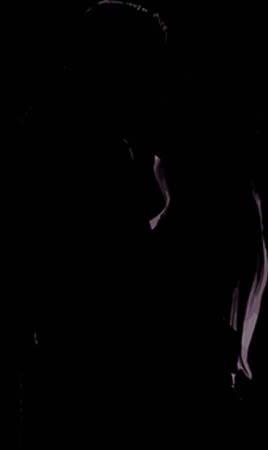 Silhouetteof Couple Kissing