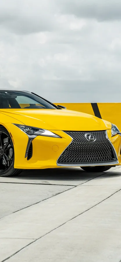 Yellow Lexus Front IPhone