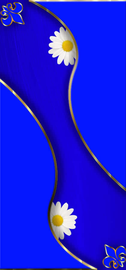 Abstraktes Blaues Hintergrund Gänseblümchen Design