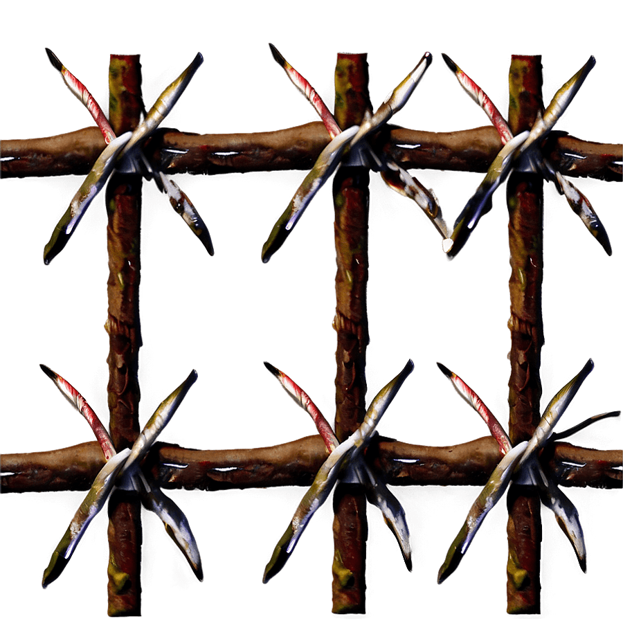 Thorny Barb Wire Border PNG 77