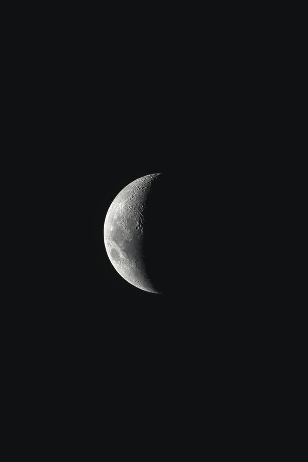 Download Moon In Black Screen Wallpaper | Wallpapers.com