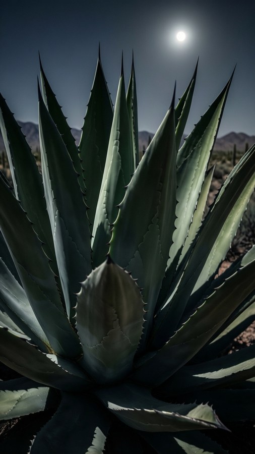 Moonlit Agave Wallpaper