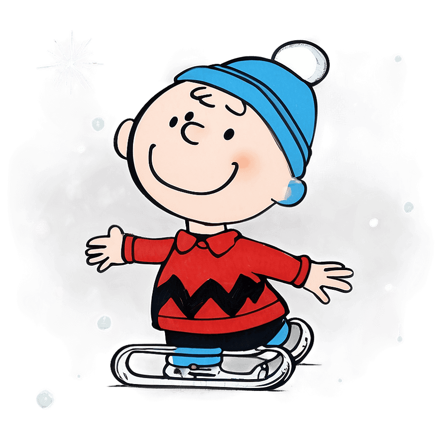 Charlie Brown Christmas Ice Skating PNG 83