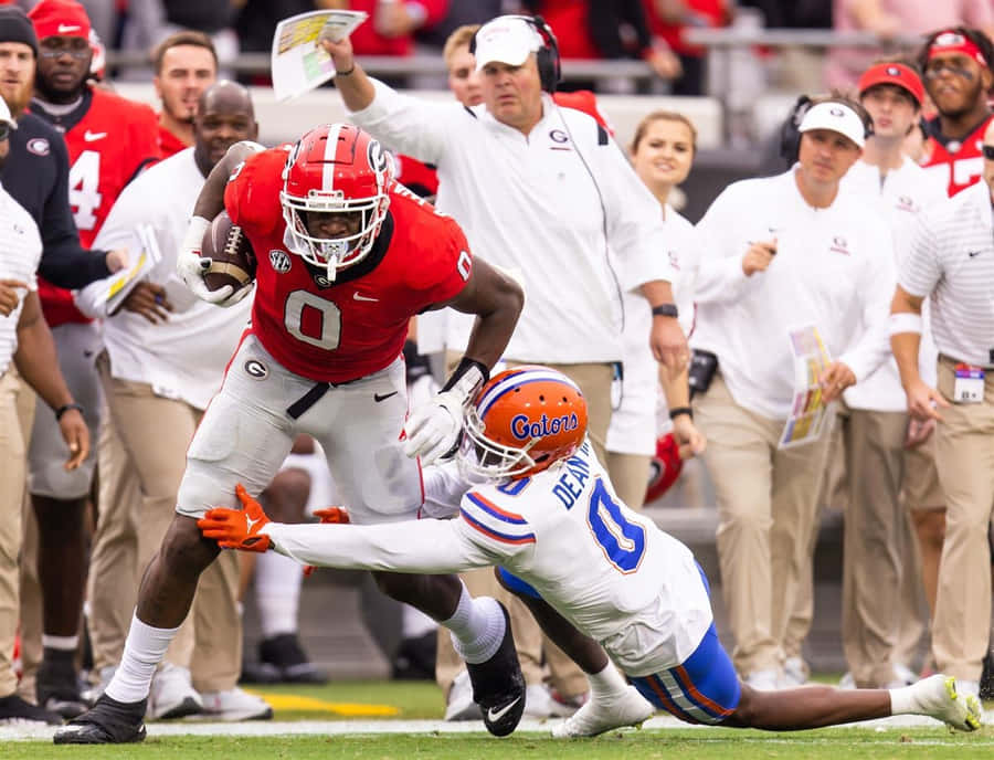 College Football Aktion Georgia gegen Florida
