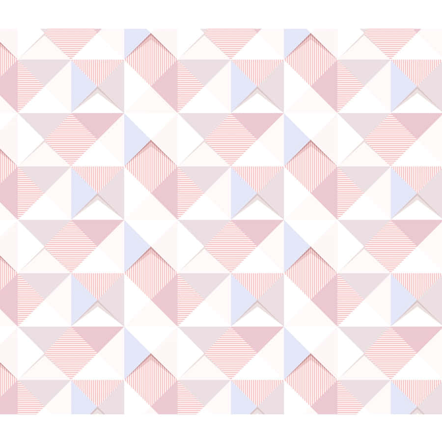 Geometriskt Rosa och Vitt Mönster