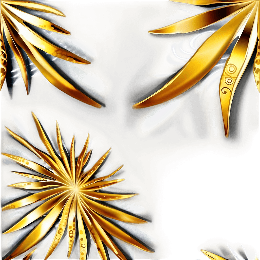 Gold Foil Sunburst PNG 34