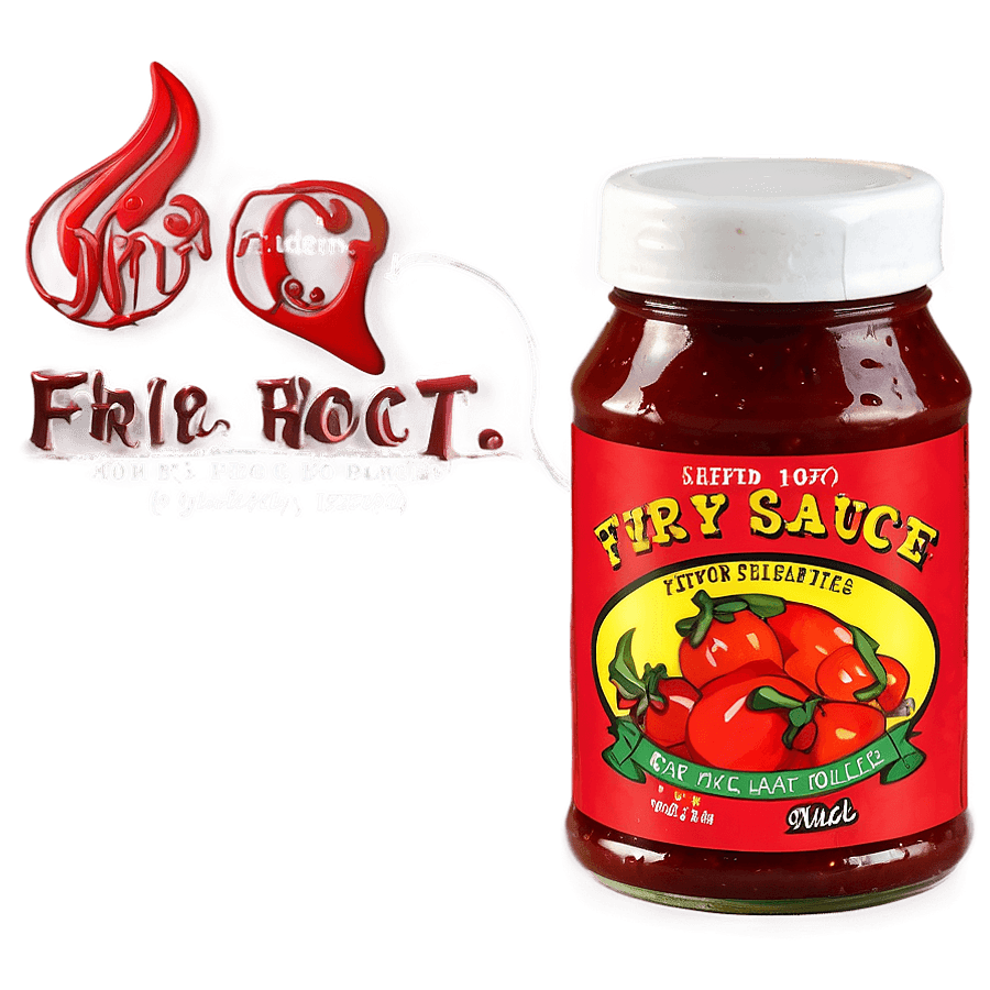 Fiery Hot BBQ Sauce PNG wmq55