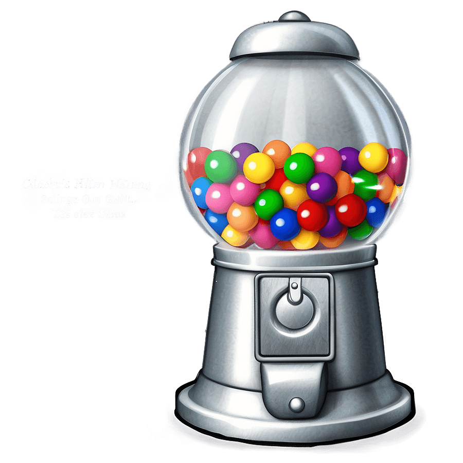 Silver Gumball Machine PNG 68