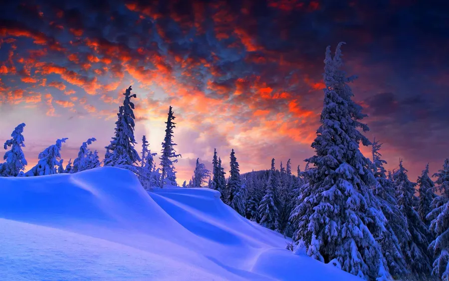 Macbook Pro Winter Sunset wallpaper.
