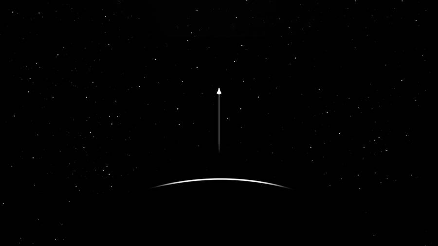 Planode Fundo Minimalista de Espaço Preto.