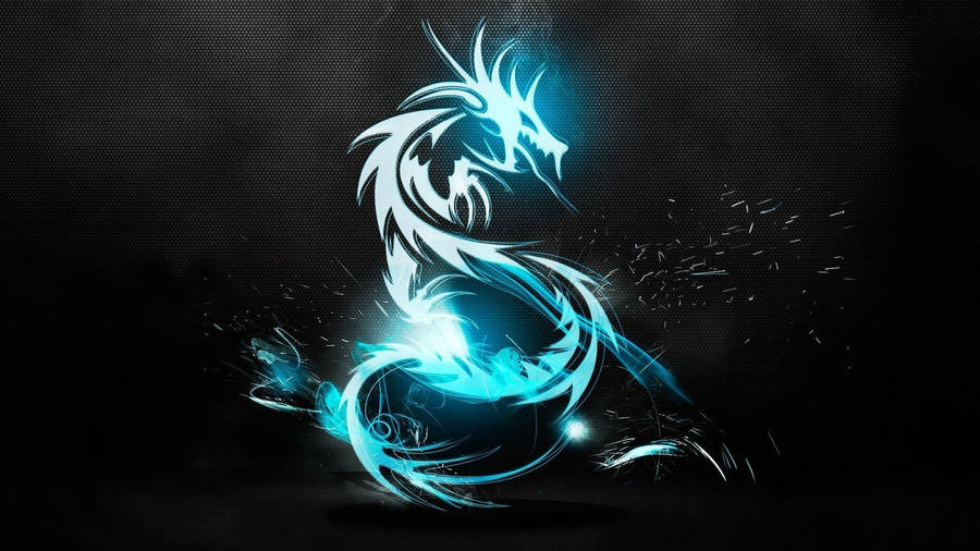 Download Msi Gaming Glowing Neon Dragon Wallpaper | Wallpapers.com