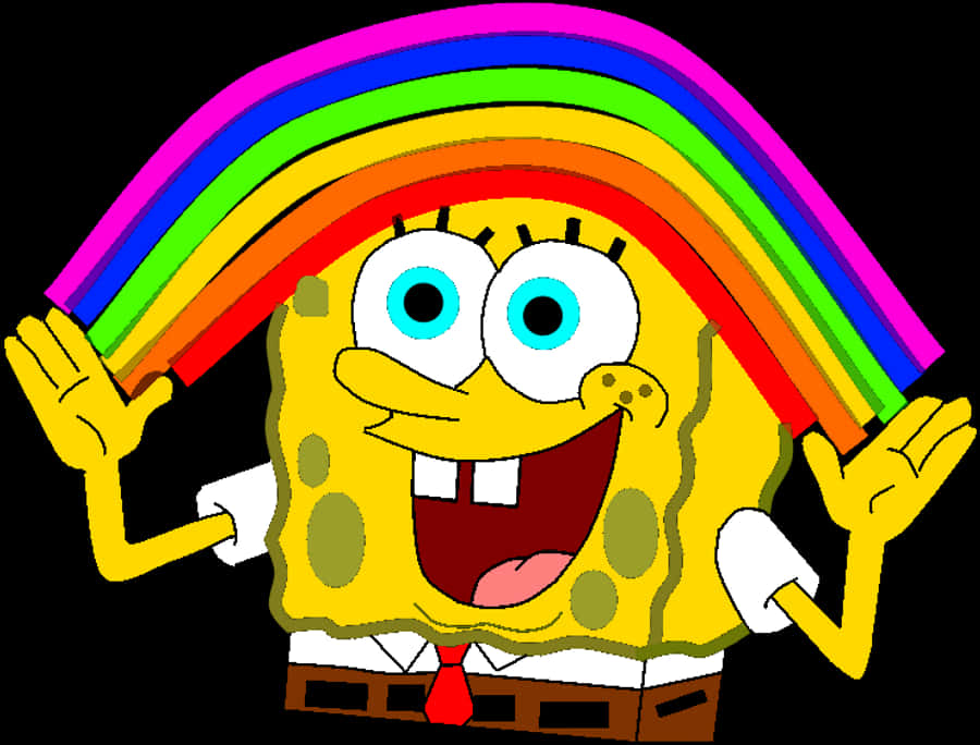 Scwords Words Spongebob Imagination Rainbow - Spongebob Imagination Png, Transparent Png