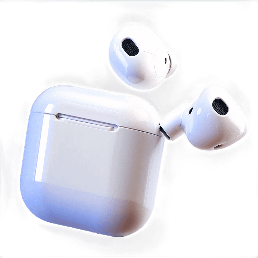 AirPods on Dark Background PNG 22