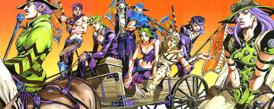 2560x1024 Dual monitor Jojo's Bizarre Adventure wallpaper, HD background