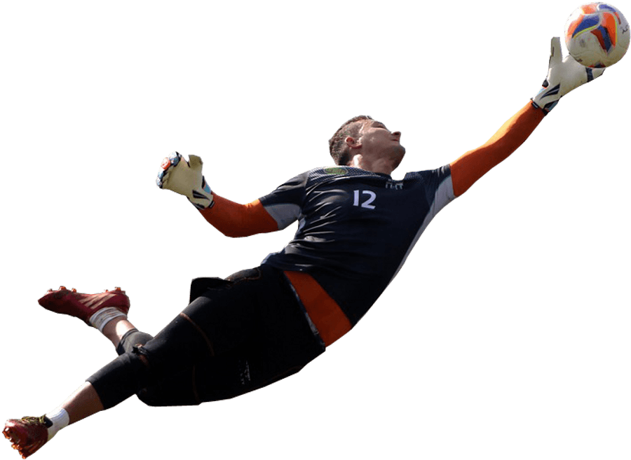 Soccer Goalkeeper Diving Save