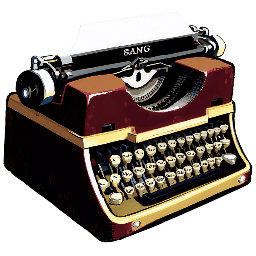 Fancy Typewriter PNG 05252024