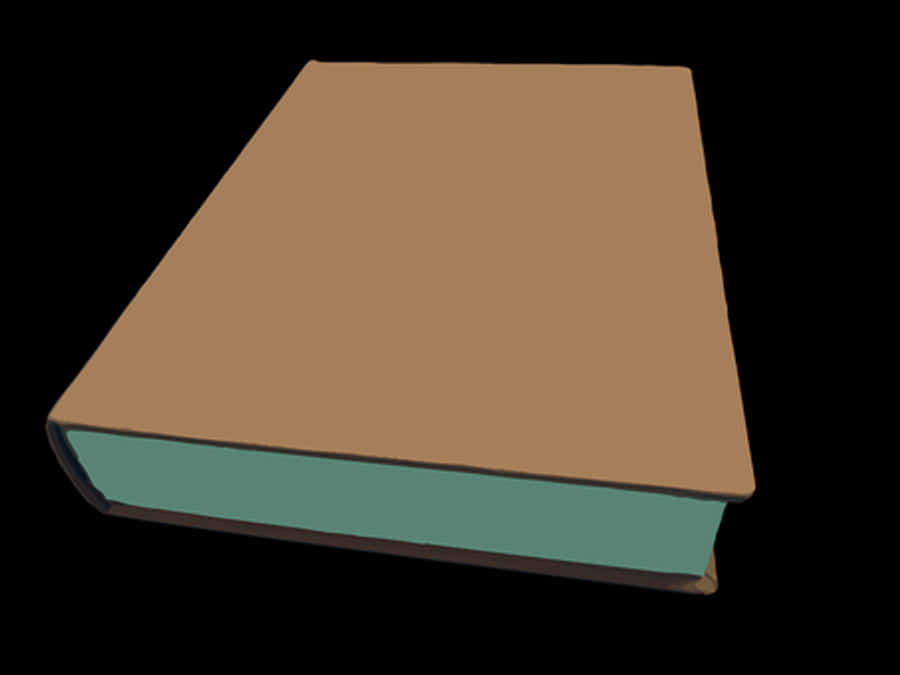 Closed Brown Bookon Black Background
