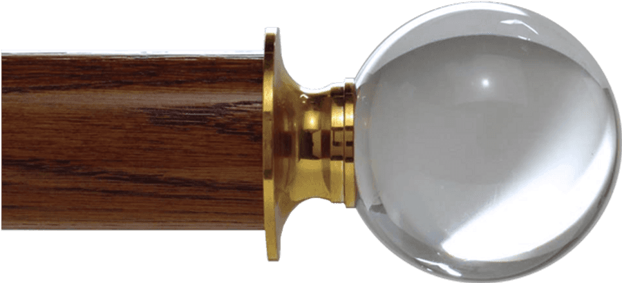 Crystal Ballwith Wooden Handle
