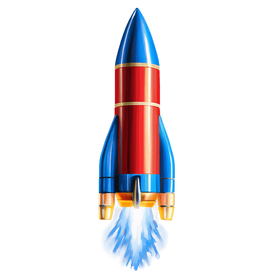 Vintage Rocket Ship PNG 17