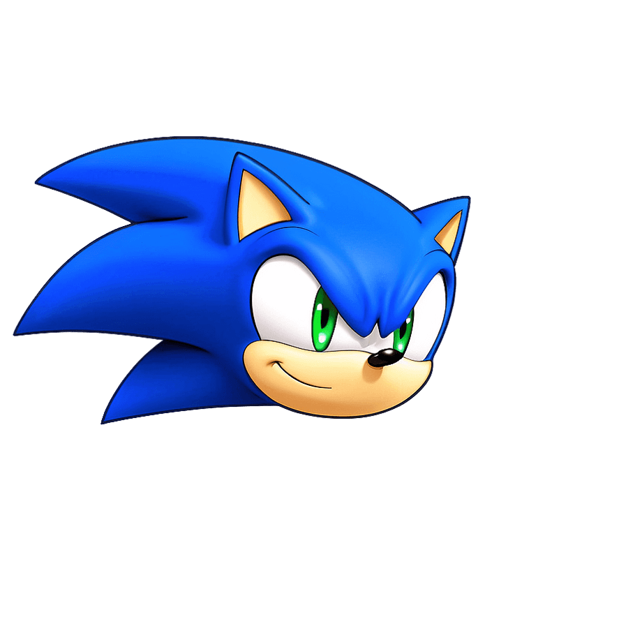 Blue Sonic Head PNG qqn57