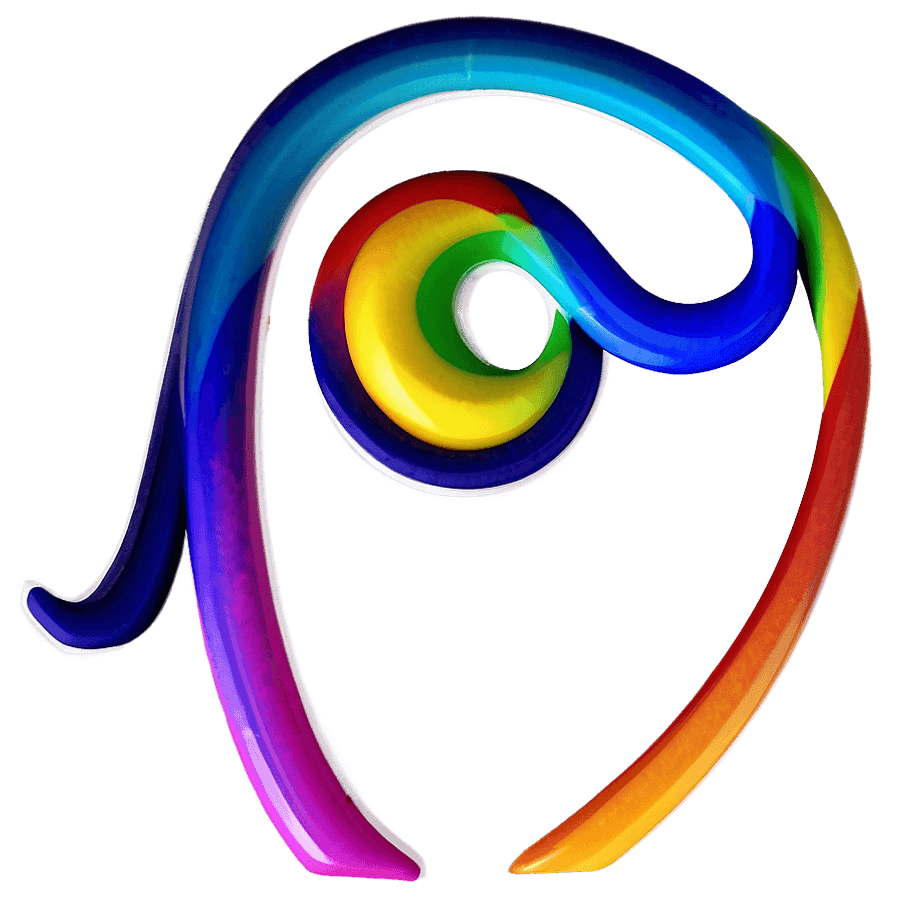 Colorful Squiggle Line PNG sea13
