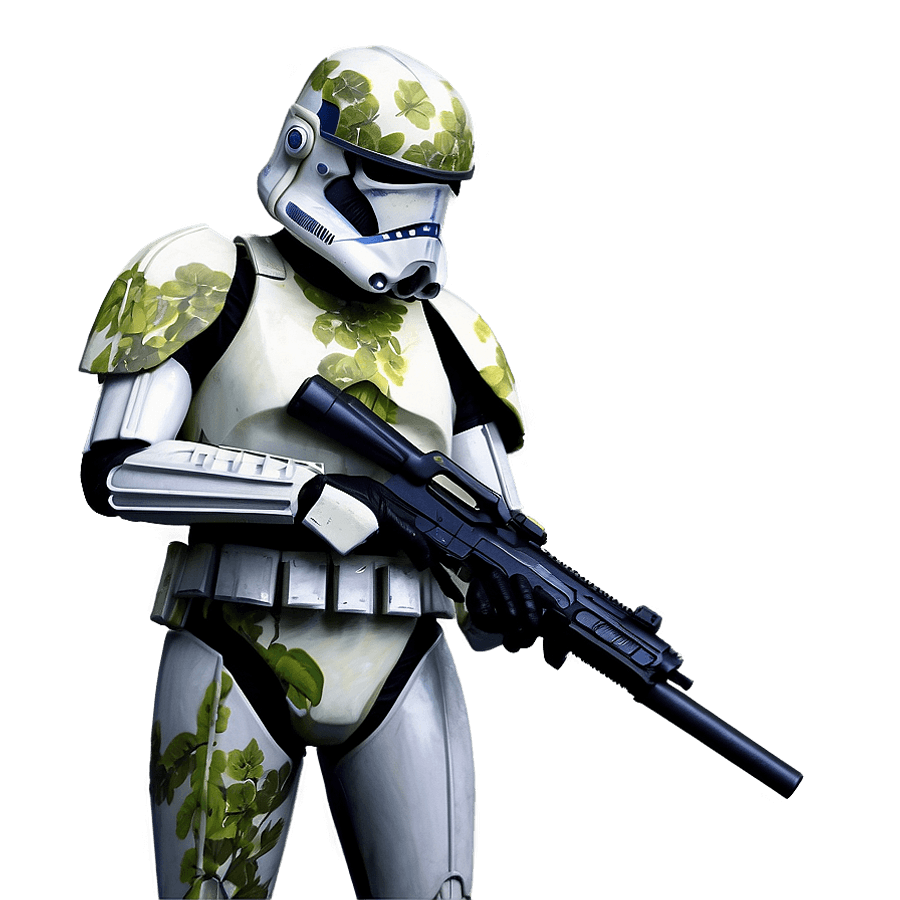Clone Trooper in Forest Camo PNG 9