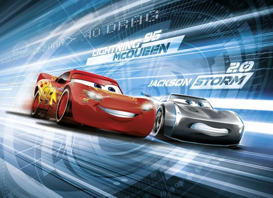 The legendary racecar, McQueen, is ready to take off