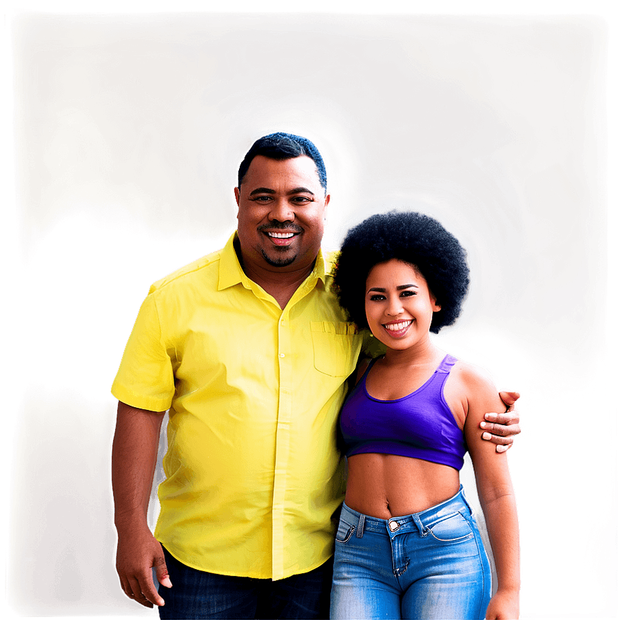 Afro Family Portrait PNG cac