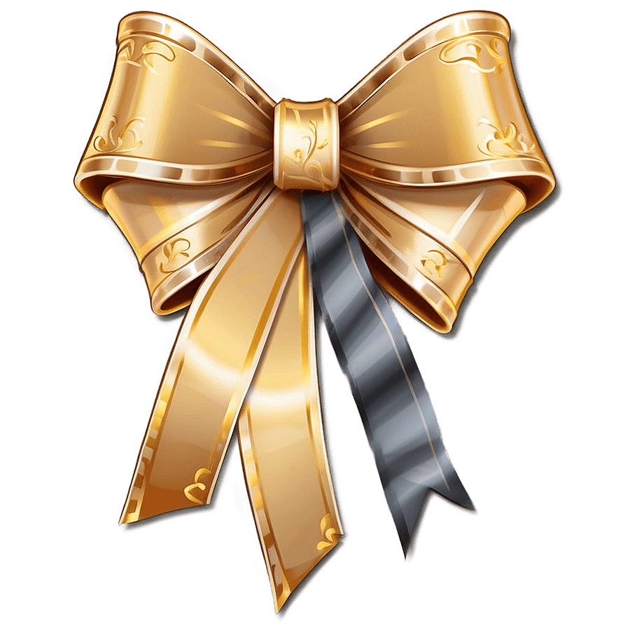 Elegant Gold Ribbon PNG 95