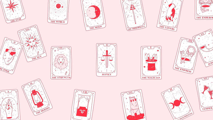 Padrão de Cartas de Tarô Pastel