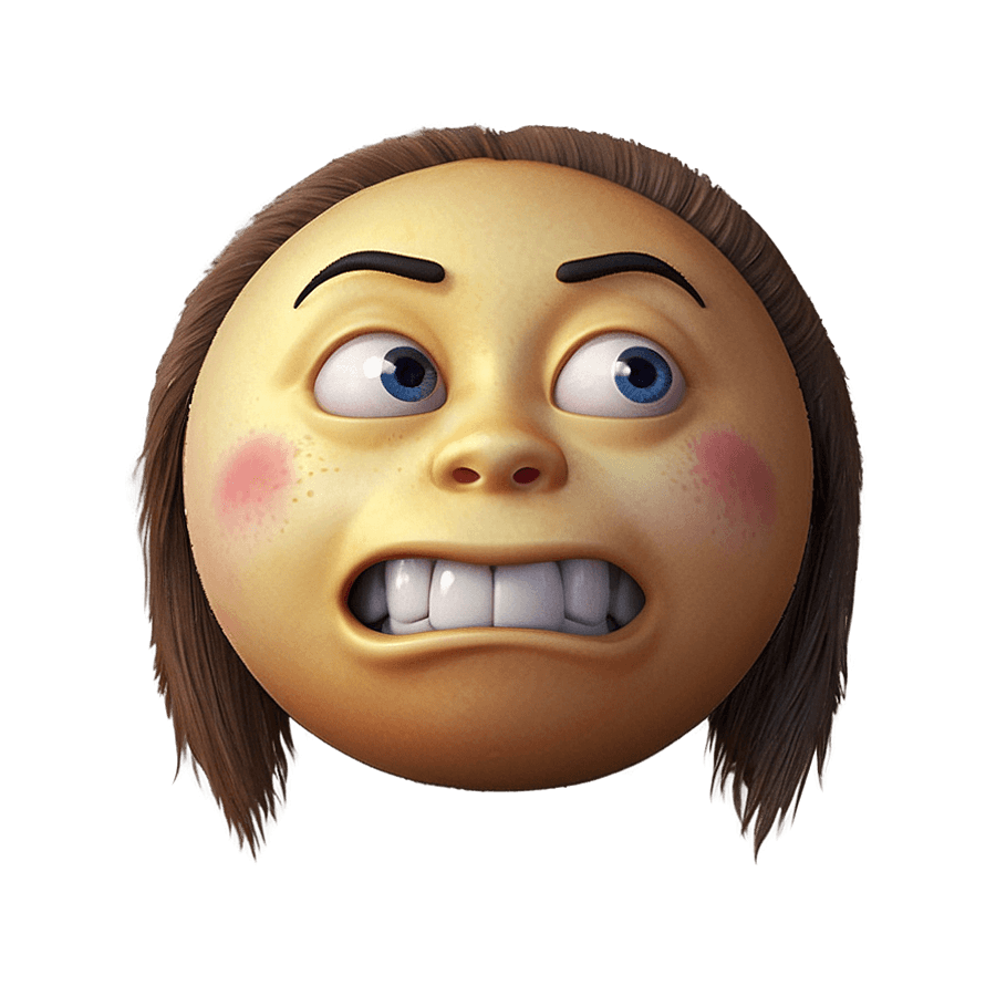 Emoji Scared Face PNG 05262024