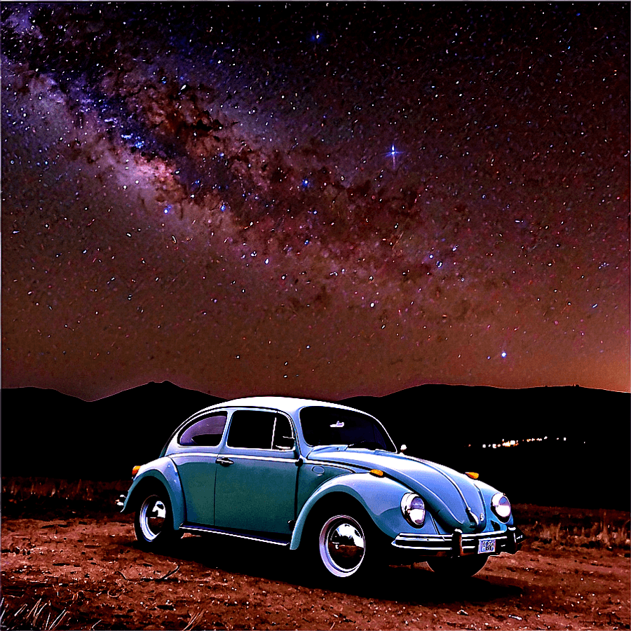 Volkswagen Beetle Under the Stars PNG uhi78