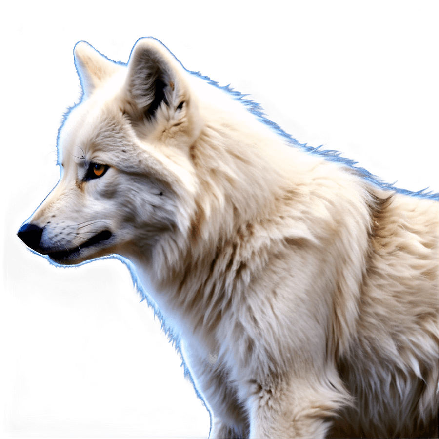 Realistic Arctic Wolf PNG 06292024