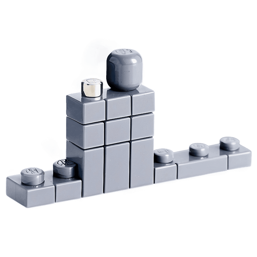 Grey Lego Brick PNG 05262024