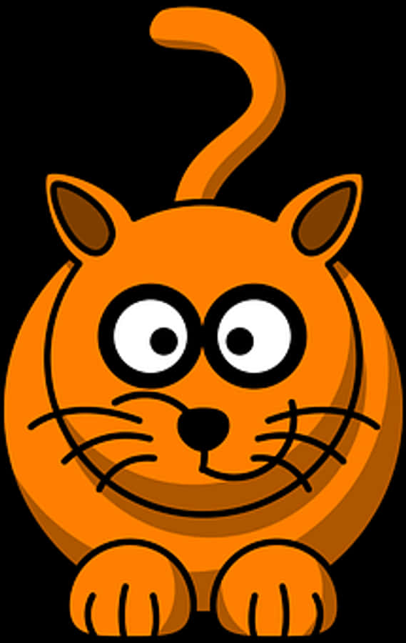 Cartoon Orange Cat Graphic